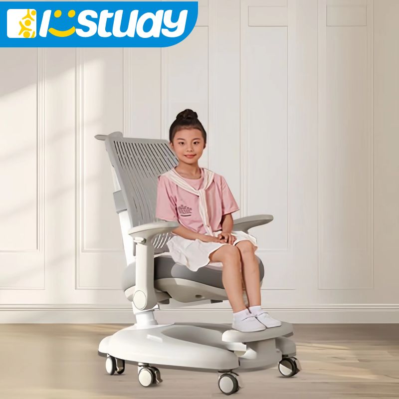 Adjustable Height Desk Chair with Locking Wheels