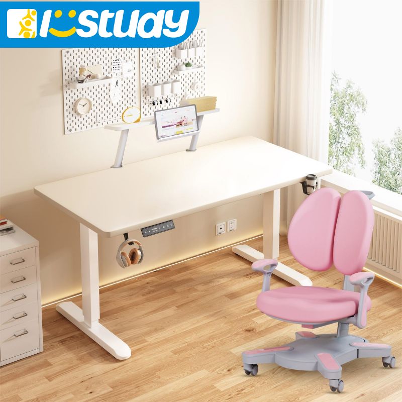 Childrens Wooden Electric Height Adjustable Desk