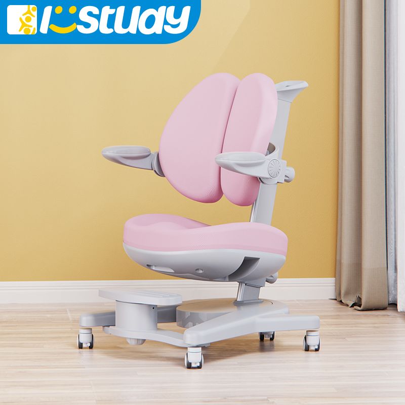 Ergonomic Height Adjustable Kids Study Desk Chair With Footrest