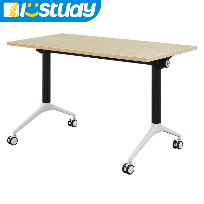 Folding Office Furniture Flip Top Conference Training Room Table With Casters